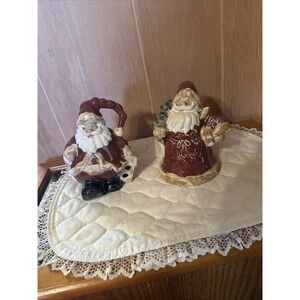 Fitz and Floyd Old World Santas Set of 2